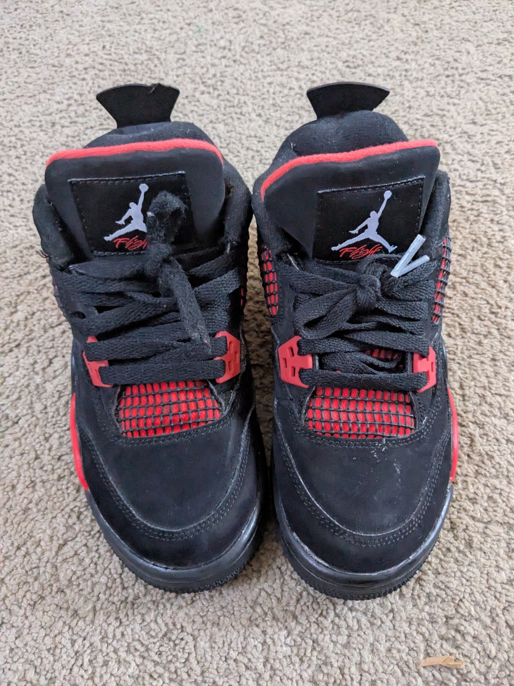 Kids Black & Red Basketball Sneakers